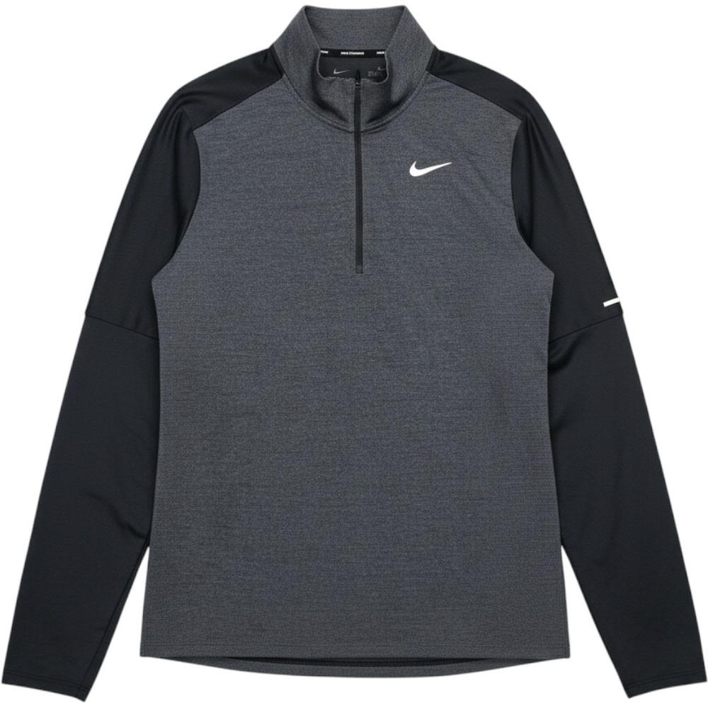 Nike Running Dri-FIT Quarter Zip Pullover Mens Charcoal Black Performance Top